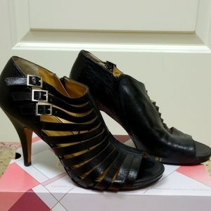 Women's strappy leather high heals